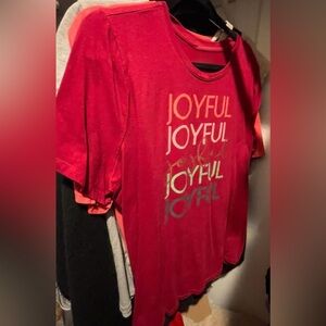 22/25 Lane Bryant Christmas Joyful shirt EUC
